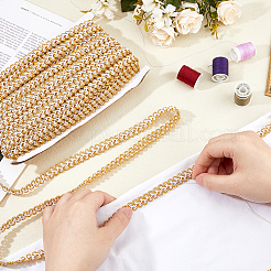 Полиэстеровая сороконожка плетеная волнистая лента&nbsp;OCOR-WH0111-43A