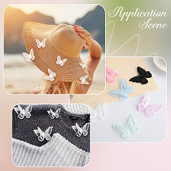 40шт бабочка из двухцветного полиэстера&nbsp;DIY-SP0006-27