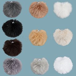 10 шт. Мягкий помпон из искусственного меха кролика 10 цветов&nbsp;DIY-CY0001-87