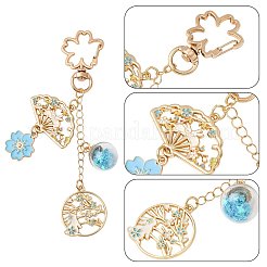 Подвесные брелки из сплава эмали&nbsp;HJEW-FS00049-01