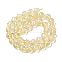 Нити из натуральных бусин лимонного кварца (обработанных нагреванием)&nbsp;G-G286-A04-10mm-01