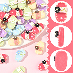 50шт 10 стиля непрозрачные кабошоны из смолы&nbsp;CRES-SC0003-21