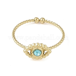 Кольца-манжеты для женщин из нержавеющей стали 304 со стразами&nbsp;RJEW-H229-01G