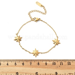 Браслеты со звездообразными звеньями из нержавеющей стали 304&nbsp;LS-BJEW-Q051-05G