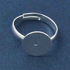 Регулируемая латунные сеттинги площадку кольцо&nbsp;KK-K414-10B-S