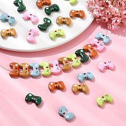 30шт 6 цвета окрашенные распылением бусины из сплава&nbsp;FIND-CJ0002-68