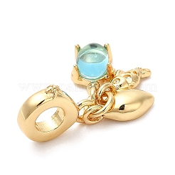 Латунные микро проложить кубического циркония подвески&nbsp;X-KK-D027-06G