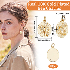 Латунные подвески с покрытием 10шт&nbsp;KK-BBC0017-15