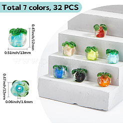 32 шт. 8-х цветные светящиеся бусины ручной работы в виде фруктов&nbsp;LAMP-PA0001-28