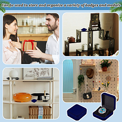 Флокированный пластиковый ящик для хранения бейджей&nbsp;CON-WH0105-04A