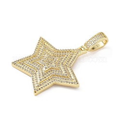 Латунные микропаве прозрачные подвески с фианитом&nbsp;KK-B141-42G-01