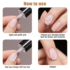 6 лист 2-х цветных наклеек для нейл-арта в виде животных&nbsp;DIY-HS0002-07