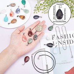 Наборы для самостоятельного изготовления ожерелий с подвесками в форме слезы&nbsp;DIY-SC0001-33