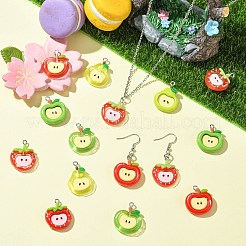 40шт 8 стиля непрозрачные подвески из смолы&nbsp;RESI-CJ0004-60