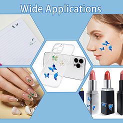 6 лист 2 стилей наклейки для ногтей с рисунком бабочки для домашних животных из пластика&nbsp;DIY-HS0002-06