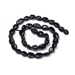 Натуральный черный турмалин бисер нитей&nbsp;G-L493-51