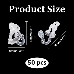 50 шт. пластиковая фурнитура для сережек-клипс&nbsp;FIND-AR0002-71