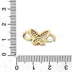 Шармы-соединители из латуни с микропаве из прозрачного кубического циркония&nbsp;KK-A266-09A-G