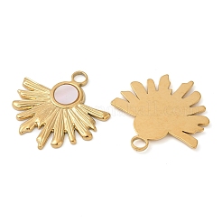 Подвески из натуральной белой ракушки из нержавеющей стали 304&nbsp;STAS-L288-09G-02