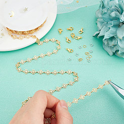 Латунные бисерные цепочки ручной работы&nbsp;CHC-CA0001-06