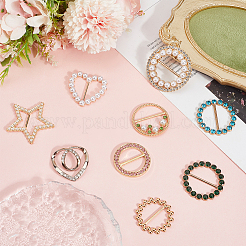 9 шт. 9-х стилевые пряжки из сплава&nbsp;AJEW-GF0011-32