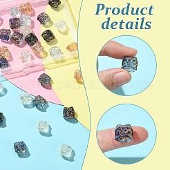 35шт. 7 набора стеклянных бусин для гальванопокрытия&nbsp;GLAA-YW0003-97