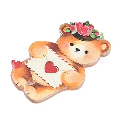 Непрозрачные акриловые подвески с принтом ко Дню святого Валентина&nbsp;OACR-A045-06H