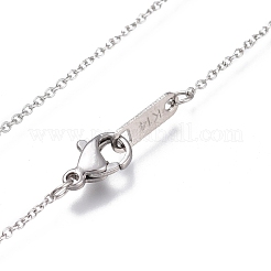 Ожерелья с подвеской в форме сердца из нержавеющей стали 304&nbsp;NJEW-I240-25