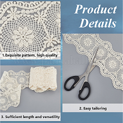 Плоская хлопковая кружевная лента длиной 5 ярд.&nbsp;OCOR-GF0004-71A-01