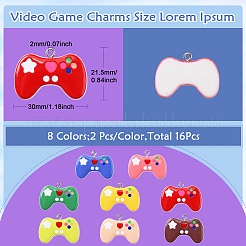 16 шт. 8 цвета непрозрачные подвески из смолы&nbsp;RESI-CJ0003-77