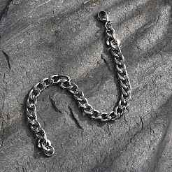 Устойчивые к потускнению браслеты-цепочки унисекс из нержавеющей стали 304 с панцирным плетением/витые цепные браслеты&nbsp;STAS-D0002-40P