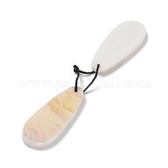 2шт подвески из натуральных белых ракушек&nbsp;SHEL-A005-02D