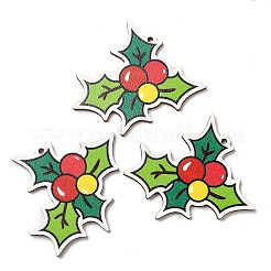 Большие подвески из дерева с односторонним принтом&nbsp;WOOD-D025-03