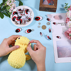 Овальные пластиковые/смоляные безопасные глаза для поделок&nbsp;DIY-GL0005-64B