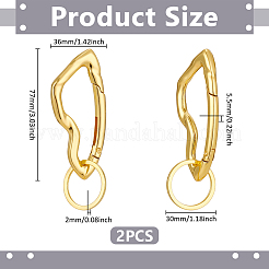 2 шт. Кольца пружинные затворные из сплава&nbsp;FIND-UN0010-11G