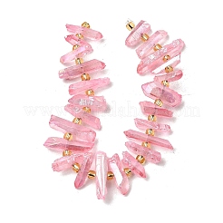 Гальванические природный кристалл кварца бусы пряди&nbsp;G-F800-F