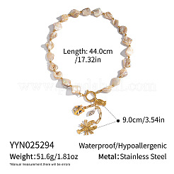 Женские бусины с подвеской из нержавеющей стали 304 «Пляжный отдых»&nbsp;LZ2336-1