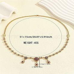 Плоские круглые и каплевидные ожерелья из сплава со стразами для женщин&nbsp;FS-WGF4FE9-02