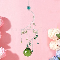 Стеклянные каплевидные подвесные ловцы солнца&nbsp;HJEW-TA00413-01