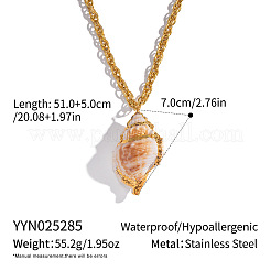 Кулон из натуральной ракушки с гальваническим покрытием&nbsp;YL5698-1