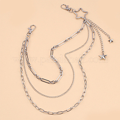 Ремни из сплава многослойные цепные для брюк&nbsp;AJEW-WH20018-134