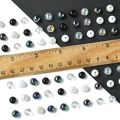 350 шт. 7-х цветные прозрачные и непрозрачные акриловые бусины&nbsp;MACR-FS0001-82