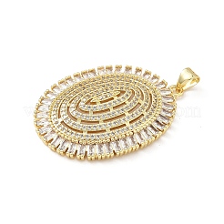 Латунные микропаве прозрачные подвески с фианитом&nbsp;KK-B141-41G