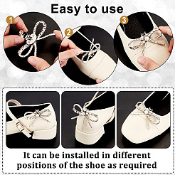 8 шт. 4 стиля съемных пряжек для обуви из сплава со стразами&nbsp;FIND-PH0021-57