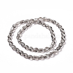 Прозрачные стеклянные бусины гальваническим пряди&nbsp;GLAA-C025-02J