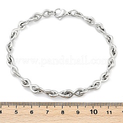 Браслеты из нержавеющей стали 304 с бесконечными звеньями для женщин и мужчин&nbsp;BJEW-F488-53A-P