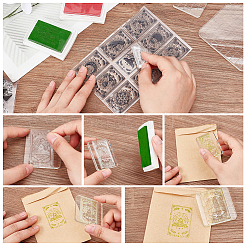 6 лист 6 стиля ПВХ пластиковые прозрачные штампы&nbsp;DIY-PH0021-87A