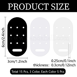 15 шт. 3-х цветные акриловые органайзеры для сережек&nbsp;EDIS-WH20015-002