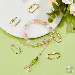 5 шт. латунные подвески-замки с винтовым карабином&nbsp;KK-DC0004-64