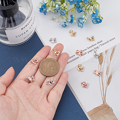 12шт 3 цвета латунные микро проложить кубический цирконий шармы&nbsp;ZIRC-CA0001-05